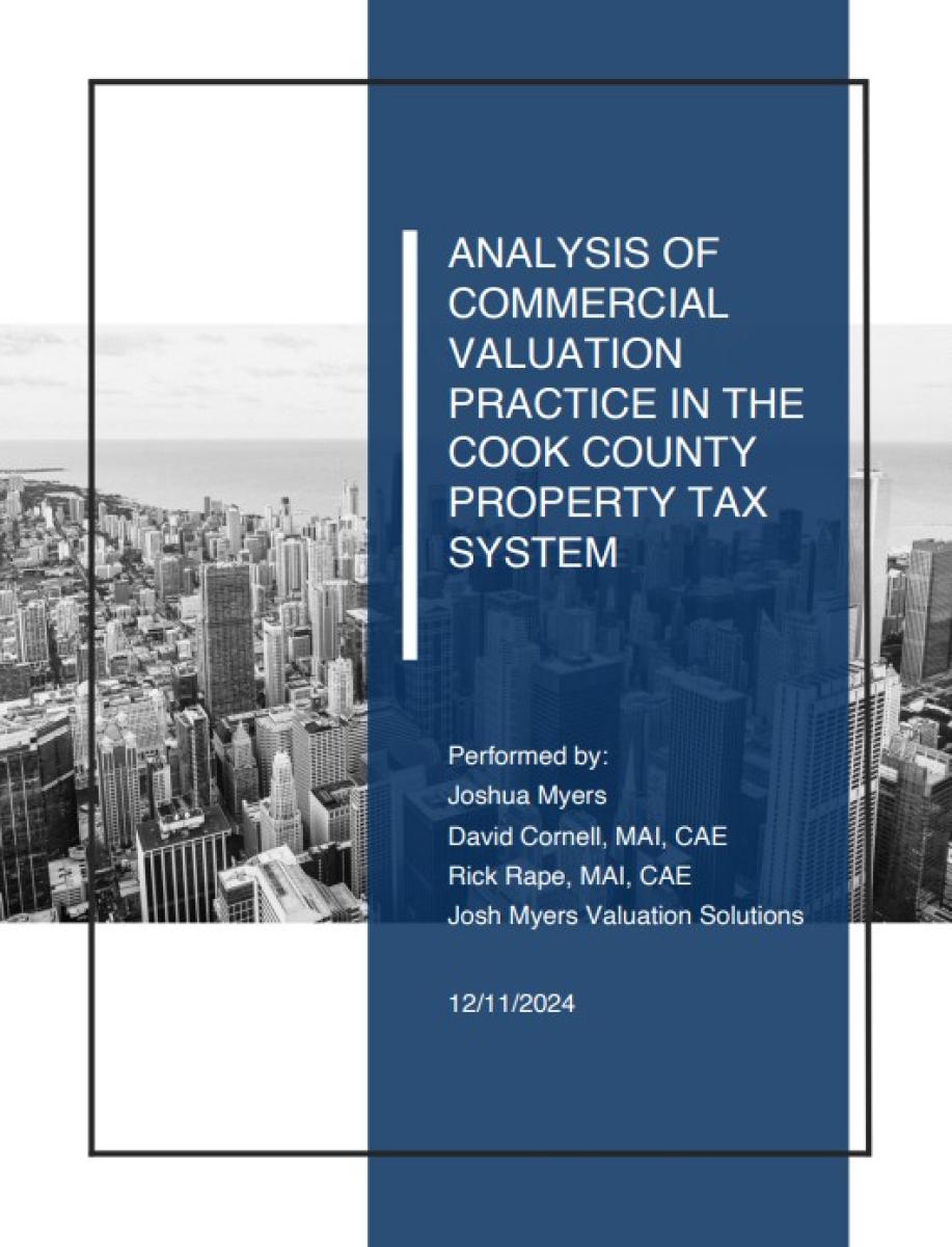 The cover page of the study on commercial valuation.